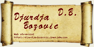 Đurđa Božović vizit kartica